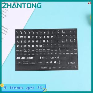 ZHANTONG Tiếng Anh đầy đủ bàn phím mờ trong suốt Bàn phím dán máy tính xách tay