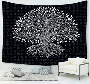 OEING Mandala Tapestry Angel Wings Tapestry Wall Hanging Throw Rug Blanket Camping Fairy Mattress Bohemian Sleeping Blanket