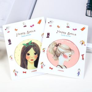 กระจกพกพา กระจกเล็ก กระจกแต่งหน้า กระจกเกาหลี กระจกกลม กระจกลายน่ารัก ของถูก กระจกแต่งหน้าพกพา กระจกยาว / Small Mirror