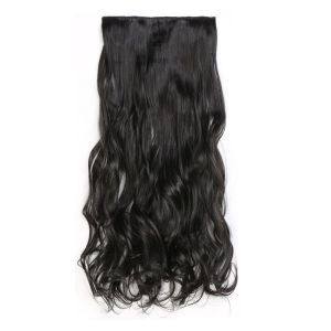 22Inch Long Wavy One Piece Clip in Hair Extension High Temperature Fiber Hairpiece for Women 5clips/piece Curly Human Hair Extensions - Lazada