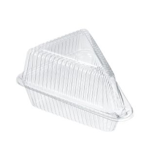 JACIRCLE 50/100Pcs Clear Triangle Dessert Box Food Packing Box Stackable Sandwich Holder Cake Slice Container