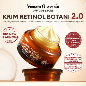 [Peningkatan Baru!] VIBRANT GLAMOUR Krim Pengencang Botanical Retinol 2.0 Pelembap Anti-Keriput & Retinol + Peptida + Bakuchiol | Krim Mengencangkan & Memperbaiki & Melembapkan untuk Perawatan Kulit Sensitif 30g
