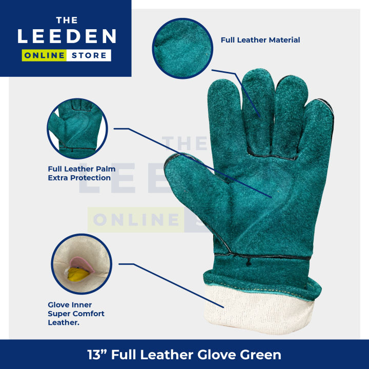 Hercules%20Full%20Leather%20Gloves%20(Green)%2013"%20by%20Leeden%20Online%20Store%20-%20Image%203