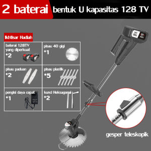 COD BAIPUXI Mesin pemotong rumput 48V Baterai litium Bahan baja tahan karat Tahan suhu tinggi Mesin anti bakar Cocok untuk memotong rumput Semak Kebun (Mesin rumput Mesin babat rumput elektrik Mesin potong rumput charge listrik)
