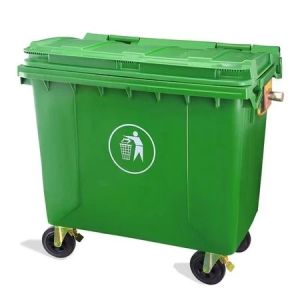 660L 1100L High Quality Green Mobile Garbage Bin MGB660 Heavy Duty Outdoor