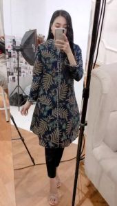 Baju tunik batik baju batik tunik jumbo M L XL XXL Baju batik wanita baju tunik wanita