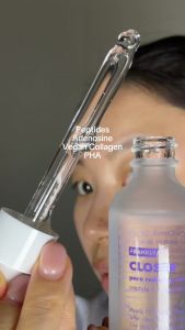 [FRANKLY] Closer Serum - Pore Minimizing Anti-Aging Elasticity Hydration Plump & Dewy Skin 9 Peptides Vegan Collagen PHA Non-comedogenic 30ml 60ml
