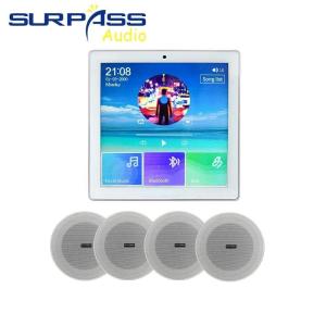 4 Inch 20w Touch Screen Bluetooth Sound Amplifier Board Mini Size HiFi Stereo Preamplifier Ceiling Speaker Kit Home Audio System