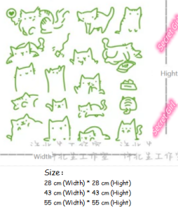 Many Cats☸Carved Stickers☸Best for Pet&Paw and Milk Tea Store Shopping Mall Supermarket Company Organization Personal Renovation&Decoration Glass Window Door Car Bedroom Living Room Sliding Kichen Door Mirror Carbinet Toilet Decorative Innovation DIY
