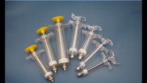 Plastic Steel Veterinary Injector Syringe 20/50/100ml Sheep Cow Cattle Pasture Farm Apparatus tools