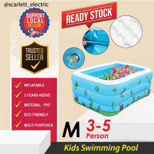 Inflatable Swimming Pool Fun Cartoon Ocean Children Baby Lounge Pool Family Outdoor / Kolam Renang / Kolam Mandi