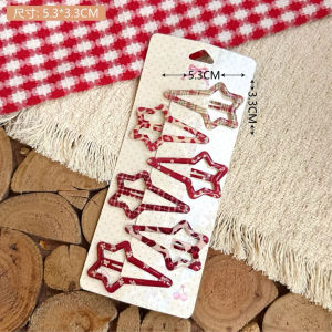 6pcs Bintang Sempit Rambut Side Klip Pin BB Hair Accessories套装BB夹星系星星儿童发夹侧边夹头饰