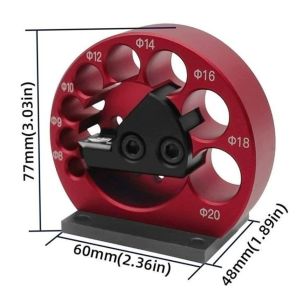 8 Hole Adjustable Dowel Maker Jig Kit 8 to 20mm Round Dowel Maker High Accuracy Aluminum Alloy Body Cemented Carbide Blade Dowel Cutter Plate for Woodworking
