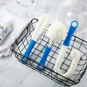 HARMU Soft Multi-Function Stemware Glasses Wine Decanter Cleaning Brush Cleaning Tools Bottle Scourer Dust Cleaner