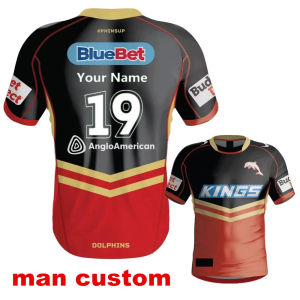2024Dolphins man woman kids rugby shirt 2024 Australia Dolphins Womens Youth children rugby t-shirt Custom Name Number