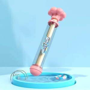 HLINKEY Summer Pool Party 4Pcs Fireworks Water Toy Pull-Back Spray Squirt for Kids Outdoor Beach Lawn Splash Games
