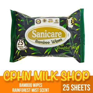 Sanicare Bamboo Wipes 25 Sheets - Rainforest Mist Scent