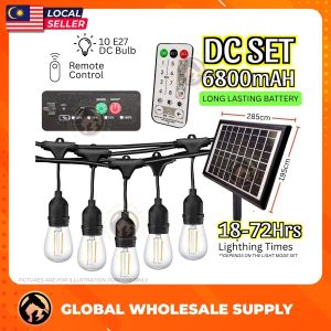 10MTR Lampu Solar Outdoor Waterproof Power Battery DC Bulb Lampu Camping Lampu Lip Lap Lighting Solar Lamp Garden Light