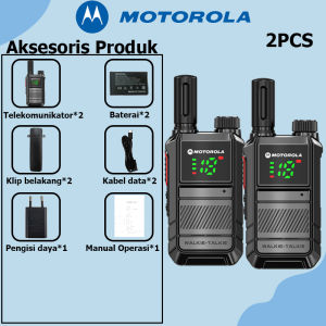 【2Pcs】 Motorola GP308 two way radio Walkie Talkie long range 10KM UHF 400-470MHz high capacity 9800mAH Portable Mini radio 16 Channels High Power 5W Walkie-Talkies USB charging Waterproof/dustproof IP54 Suitable for