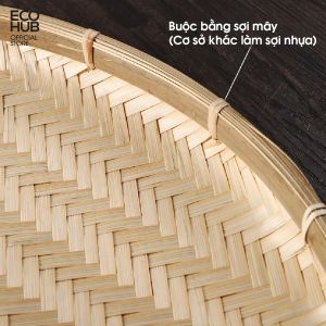 Mẹt tre ECOHUB làm bằng mây tre tự nhiên trang trí / Đựng đồ ăn / Nhà hàng sang trọng (Size 15-50cm) EH061