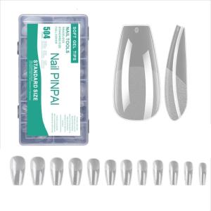 Gel Nail Tips Pre-filed Almond/Stilettos/Square/Coffin Nail Tips Full Cover Nail Tips Press On Nail Artificial Fake Nail