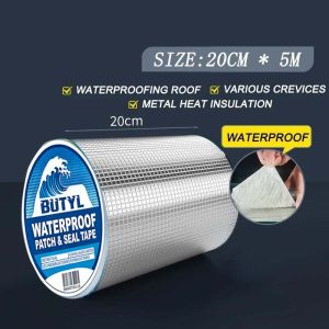 Super Sticky Aluminum Foil Waterproof tape Rubber Tape Self Adhesive Waterproof for Roof Pipe Marine Repair Waterproof rain & Heat