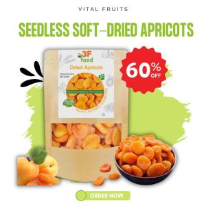 3F Food Seedless Soft Dried Apricots Sweet Sour for health yellow dried apricots 100g/250g/500g