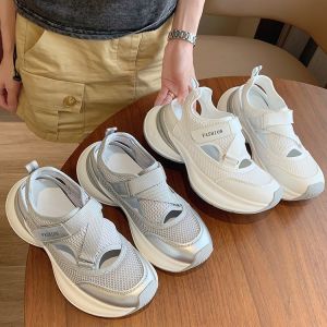 Sports Sandals for Women Wear Thick-soled Hollow and Breathable Dad Shoes for Women Summer Small White Shoes for Women
