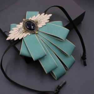 WENYOU Hợp  Áo vest nam có ve áo hoa Đá giả Polyester Cà vạt nơ Thời trang Trang trí cổ Đám cưới