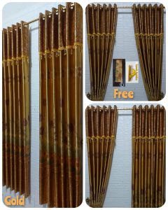 Gorden blackout prinmas poni tempel untuk pintu dan jendela