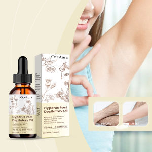 OceAura Natural Cyperus Rotundus Essential Oil Body Oil Soothing Oil Moisturizing Skin Care Post Hair Removal Oil After Shave Oil For Legs Arms Body Nourishing Non Greasy Fast Absorbing 60ml