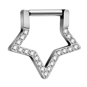 Chic Star Shaped Nose Rings Accessory Youthful Five Point Star Nose Ornament Piercing Body Studs For Stylish Occasions