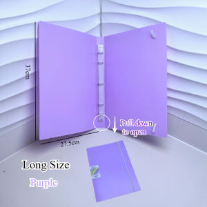 Long/A4 File Bag 11 Hole Loose Leaf Bag for 3/4/5 Ring Binder Transparent Binder Pouch Paper Organizer