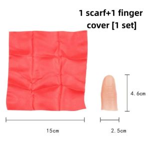 Toys Magic Props Red Silk Street Trick Finger Magic Tricks Finger Thumb Tip Scarf Disapper Magic Magic Tricks Kid Gifts Funny