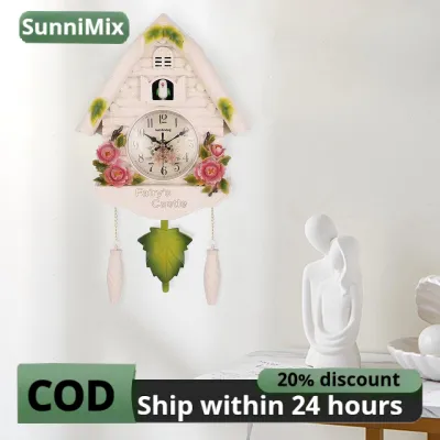 Vintage Style Cuckoo Wall Clock Silent Decoration for Home Decor Bedroom