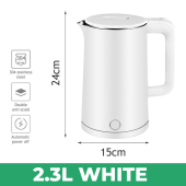 HOMEKING | 2.3L Electric Kettle Stainless Steel Cerek Elektrik 1500W Electric Jug Kettle Stainless Steel Mini Kettle Electric Jug
