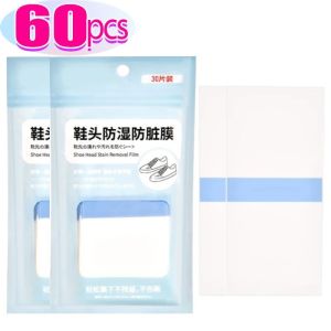 30/60Pcs Clear Rainproof and Waterproof Patch on Toe Cap Shoe Head Stain Removal Film Resist Rain Mud and Oil Stains Shoe Stickers for Working