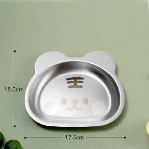 ถาดใส่อาหาร จานสแตนเลส ถาดสเตนเลส ถาด จาน จานอาหาร แผ่นรองจานอาหาร จานให้อาหารเด็ก แบบหนา ลายการ์ตูน น่ารัก สําหรับเด็ก อนุบาล งานดี