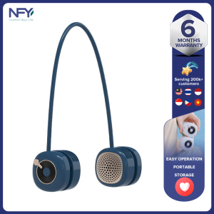 ชาร์จ USB ใหม่พัดลมไร้ใบพัดที่ Kipas Angin Gantung คอแบบพกพากลางแจ้งหดและพับได้คนขี้เกียจ