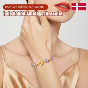 Amethyst Rabbit Bracelet Festival Gift Money Rabbit Like Jin Jade Rabbit Amethyst Bracelet