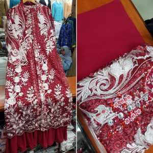 [ COD ] NEW LIMITED EDITION GAMIS CARDINGAN SUPER CANTIK/GAMIS CARDINGAN TILLE BORDIR MUTIARA SUPER MEWAH/BAJU GAMIS LEBARAN MUSLIMAH TERBARU HIGH QUALITY PREMIUM BRAND REALPICT 100%