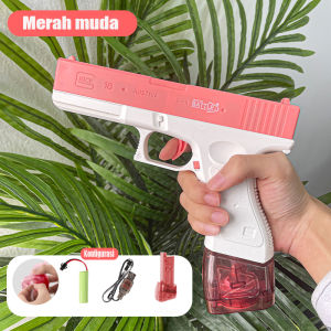 Mainan pistol air elektrik berteknologi hitam dengan pistol air bertekanan tinggi bertenaga anak-anak