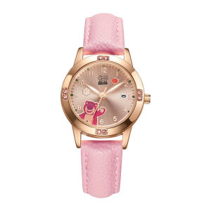 100% Authentic Disney Watch for Kids Girls Lotso Waterproof Watch Quartz Watches Scratch Resistant Cute Wristwatch Kids Watch for Girls Birthday Gift MK-14152