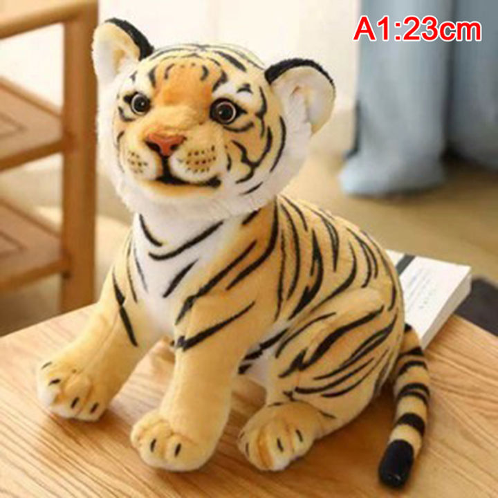 mazalan 23-33cm Cute lifelike Tiger Stuffed Animals White Tigers Plush ...