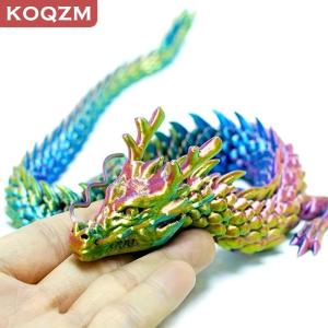 [COD] KOQZM KITCHEN 3D Printed Chinese Dragon Full Body Joints Movable Home Furnishing Decoration Ornament Worth Collecting Creative Toys