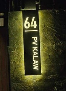 19x5 inch Laser cut acrylic House Number/Signage/Marker glossy black/white