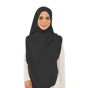 Premium Cey Cotton Curve Shawl ( Ironless Halfmoon Triangle Tri Shawl Hijab Labuh Tudung Butterfly )