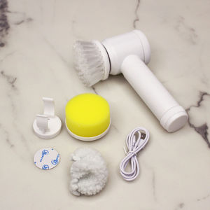 Handheld electric cleaning brush 5-in-1 kitchen dishwashing brush USB electric cleaning tool for kitchen and bathroom