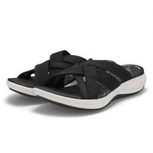 Large Size Thick-Soled Cross-Strap Sandals For Women New Summer Flat-Soled Cross-Strap Soft-Soled Casual Sandals