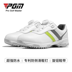 PGM Kids GOLF Shoes Knob Shoelaces Microfiber Leather Waterproof Boy Girl Sport Shoe with Anti-slip Sole Design XZ342